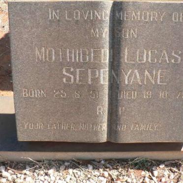 SEPENYANE Mothibedi Lucas 1951-1979