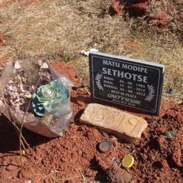 SETHOTSE Matu Modipe 1985-2012