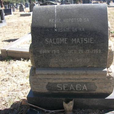 SEAGA Salome Matsie 1910-1969