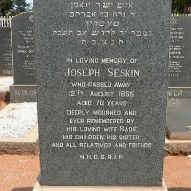 SESKIN Joseph -1965