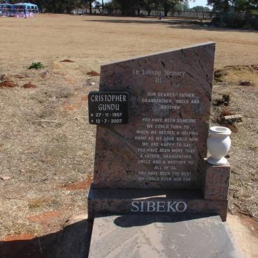 SIBEKO Christopher Gundu 1957-2007