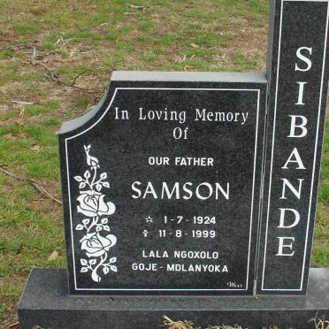 SIBANDE Samson 1924-1999