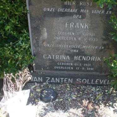 SOLLEVELD Frank, Van Zanten 1921-1973 &amp; Catrina Hendrika 1921-1991