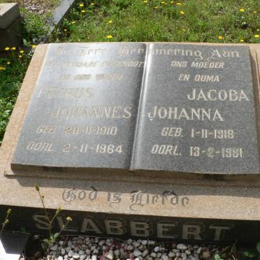SLABBERT Petrus Johannes 1910-1964 &amp; Jacoba Johanna 1918-1981