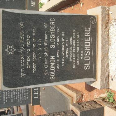 SLOSHBERG Solomon -1967