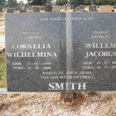 SMITH Willem Jacobus 1911-1977 &amp; Cornelia Wilhelmina 1904-1996