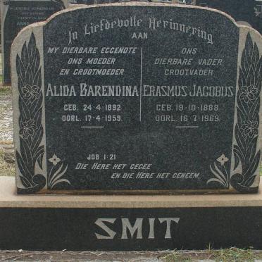 SMIT Erasmus Jacobus 1888-1969 &amp; Alida Barendina 1892-1959
