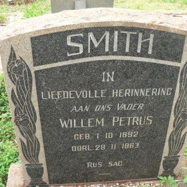 SMITH Willem Petrus 1892-1963