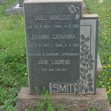 SMIT Sarel Arnoldus  1904-1960 &amp; Johanna Catharina  1907-1960