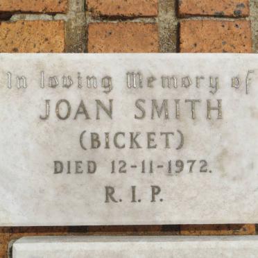 SMITH Joan nee BICKET -1972