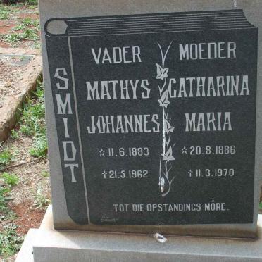 SMIDT Mathys Johannes 1883-1962 &amp; Catharina Maria 1886-1970