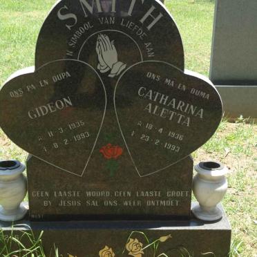 SMITH Gideon 1935-1993 &amp; Catharina Aletta 1936-1993