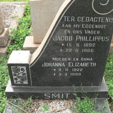 SMIT Jacob Phillippus 1892-1966 &amp; Johanna Elizabeth 1922-1999