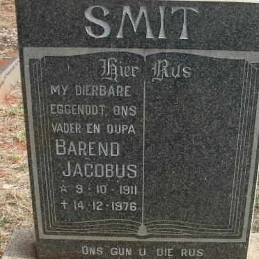SMIT Barend Jacobus 1911-1976