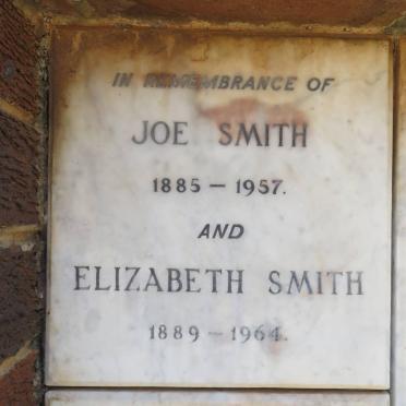 SMITH Joe 1885-1957 &amp; Elizabeth 1889-1964