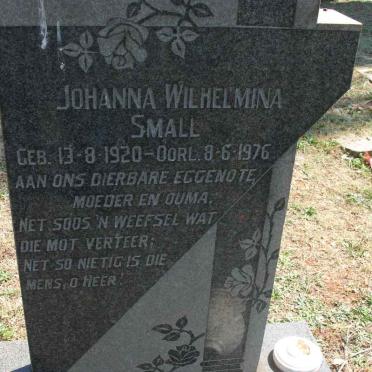 SMALL Johanna Wilhelmina 1920-1976