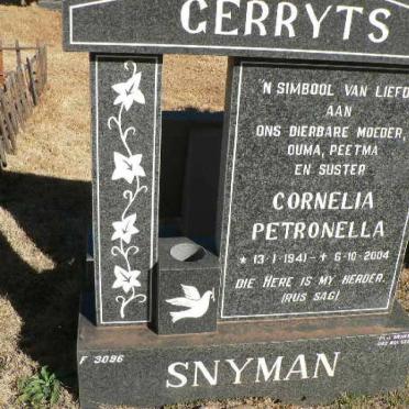 SNYMAN Cornelia Petronella 1941-2004