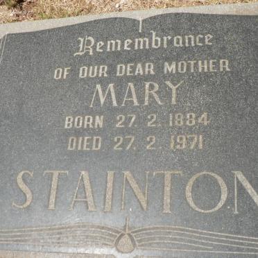 STAINTON Mary 1884-1971