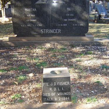 STRINGER Matt 1899-1984 &amp; Martha 1905-1971 :: FISHER J.D. -1944