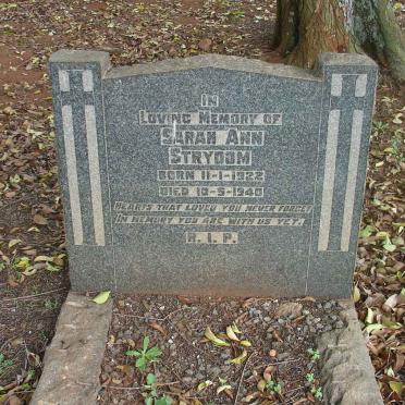 STRYDOM Sarah Ann 1922-1940