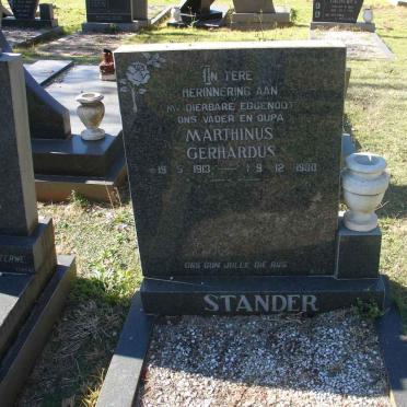 STANDER Marthinus Gerhardus 1913-1980