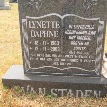 STADEN Lynette Daphne, van 1963-2003