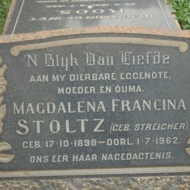 STOLTZ Magdalena Francina nee STREICHER 1898-1962