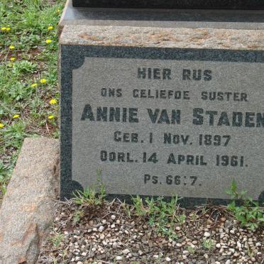 STADEN Annie, van 1897-1961