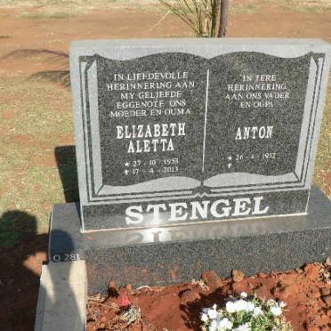 STENGEL Anton 1952- &amp; Elizabeth Aletta 1953-2013