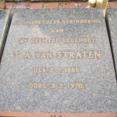 STRATEN T.A., van 1888-1970