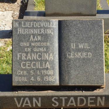 STADEN Francina Cecilia, van 1908-1982