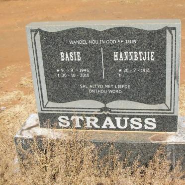 STRAUSS Basie 1946-2010 &amp; Hannetjie 1951-