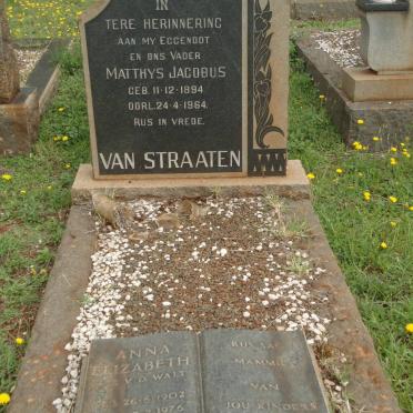 STRAATEN Matthys Jacobus, van 1894-1964 &amp; Anna Elizabeth 1902-1976