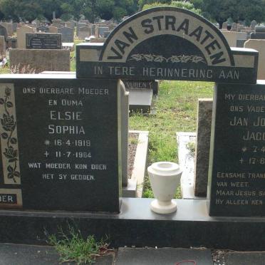 STRAATEN Jan Johannes Jacobus, van 1923-1968 &amp; Elsie Sophia 1919-1964