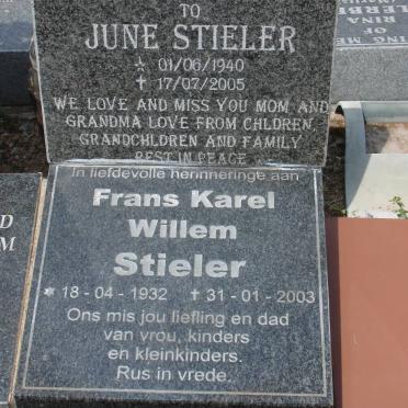 STIELER Frans Karel Willem 1932-2003 &amp; June 1940-2005