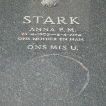 STARK Anna E.M. 1903-1984