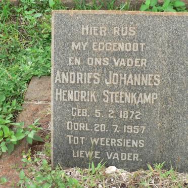 STEENKAMP Andries Johannes Hendrik 1872-1957