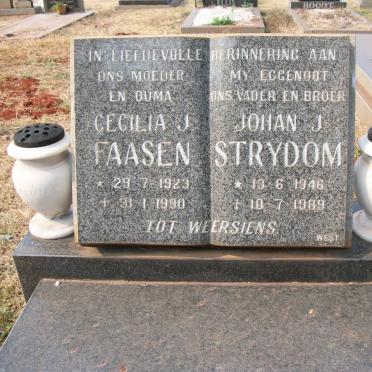 STRYDOM Johan J. 1946-1989 :: FAASEN Cecilia J. 1923-1990