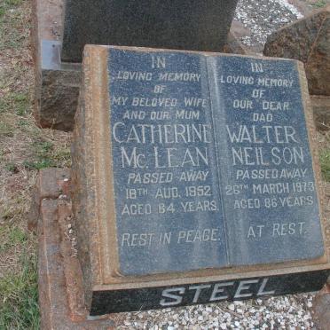 STEEL Walter Neilson -1973 &amp; Catherine Mclean -1952