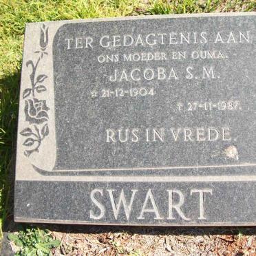 SWART Jacoba S.M. 1904-1987