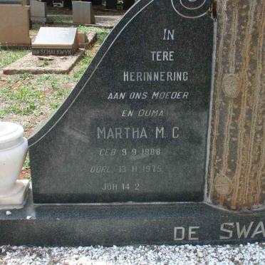 SWARDT, Martha M.C., de 1888-1975