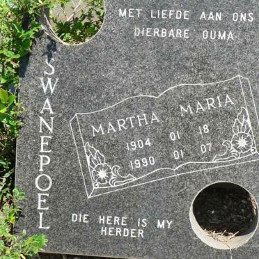 SWANEPOEL Martha Maria 1904-1990