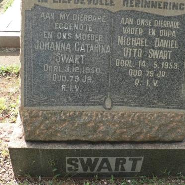 SWART Michael Daniel Otto -1953 &amp; Johanna Catarina -1960