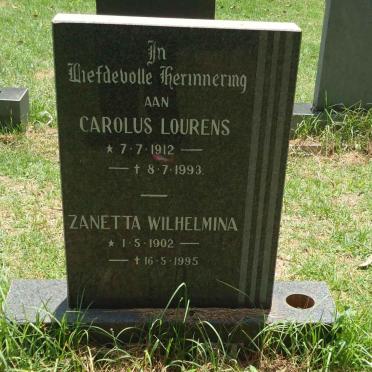 SWART Carolus Lourens 1912-1993 &amp; Zanetta Wilhelmina 1902-1995 
