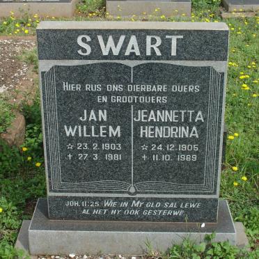 SWART Jan Willem 1903-1981 &amp; Jeannetta Hendrina 1905-1989