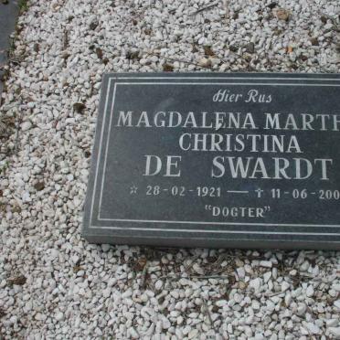 SWARDT, Magdalena Martha Christina, de 1921-2006