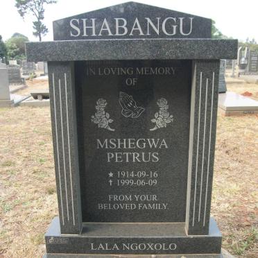 SHABANGU Mshegwa Petrus 1914-1999