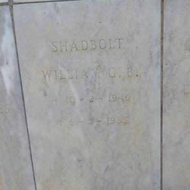 SHADBOLT William G.B. 1946-1985