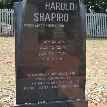 SHAPIRO Harold -1990
