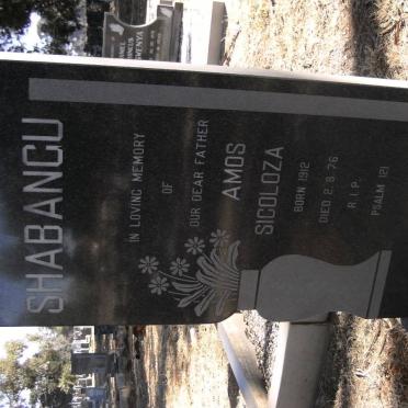 SHABANGU Amos Sicoloza 1912-1976